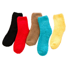 Winterkoralle Fleece Socken Männer kundenspezifische Erwachsene Zuhause dicke Fleece warme Bodensocken